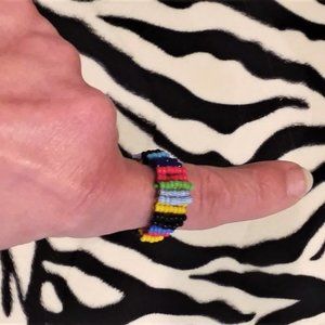 Beaded handmade ring